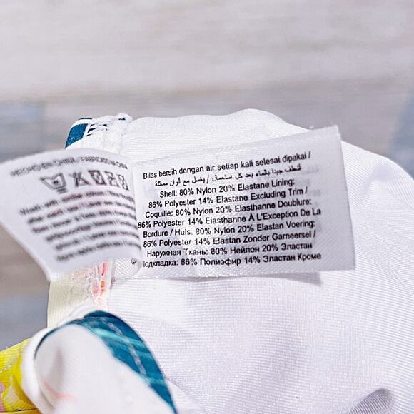 New Look Swim Tropical Floral Bow Cut Out High Waist Bikini Bottom Womens 2 UK 6 - Picture 5 of 5